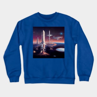 Interplanetary Spaceport Crewneck Sweatshirt